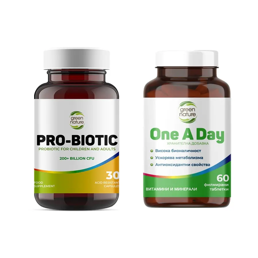 Стак PRO-BIOTIC 200+Billion CFU +  One A Day Мултивитамини 60 таблетки